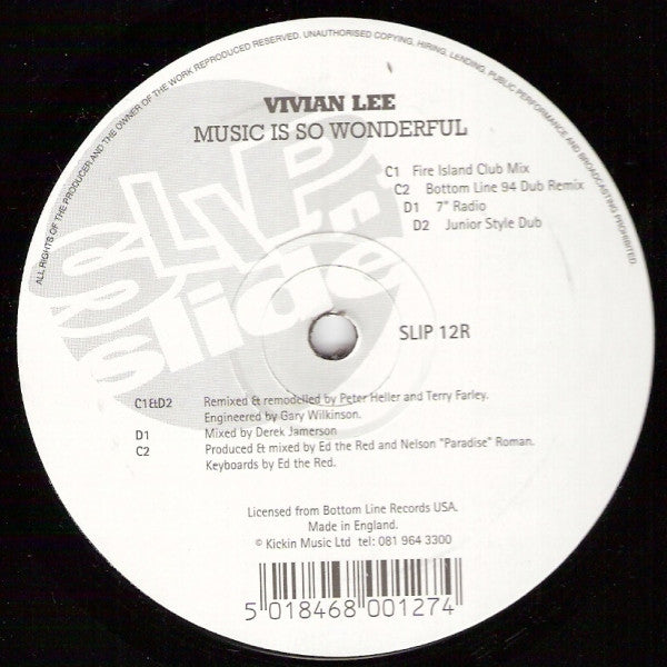 Vivian Lee : Music Is So Wonderful (12")