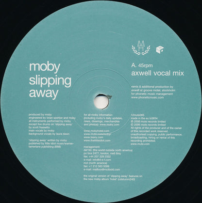 Moby : Slipping Away (12", Single)