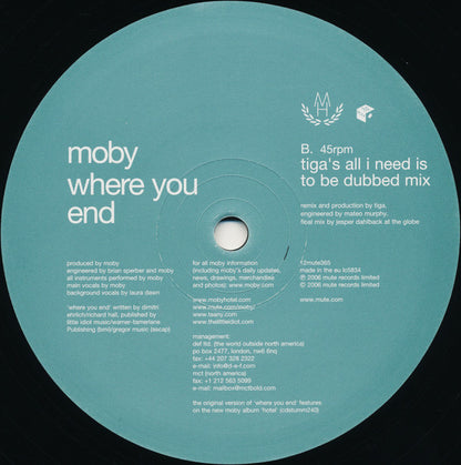 Moby : Slipping Away (12", Single)
