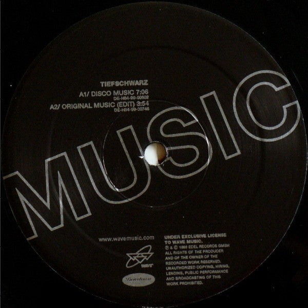 Tiefschwarz : Music (2x12")