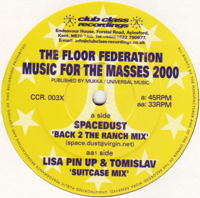 Floor Federation : Music For The Masses (2000 Remixes) (12")