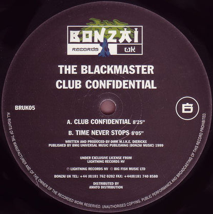 The Blackmaster : Club Confidential (12")