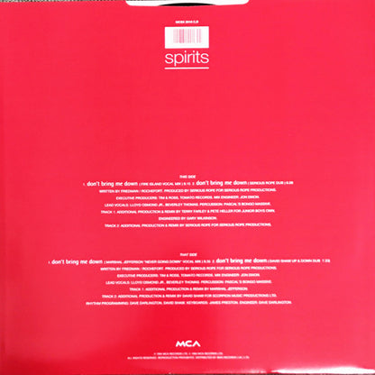 Spirits : Don't Bring Me Down (12", Single, 2/2)