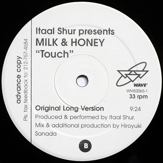 Itaal Shur Presents Milk & Honey : Touch (12")