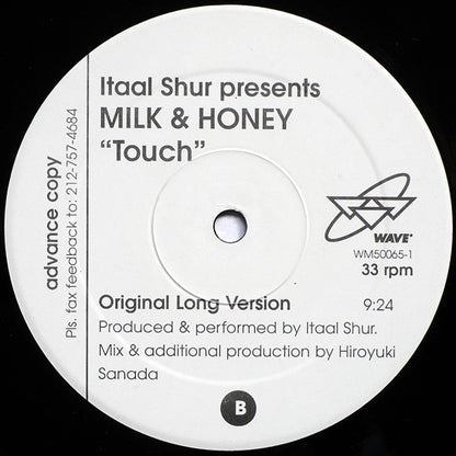 Itaal Shur Presents Milk & Honey : Touch (12")