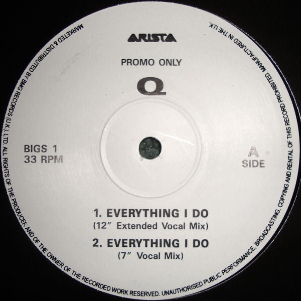 Q (11) : Everything I Do (12", Promo)