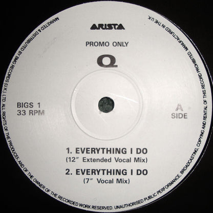 Q (11) : Everything I Do (12", Promo)