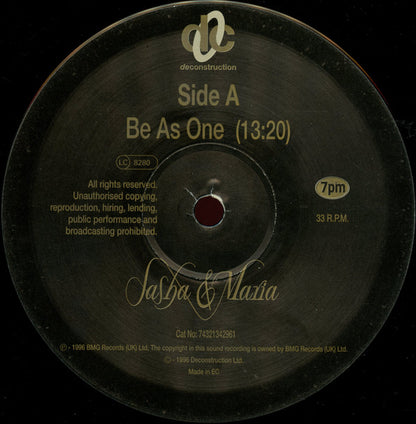 Sasha & Maria* : Be As One (12", Single)