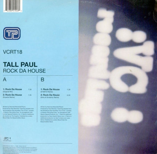 Tall Paul : Rock Da House (12")