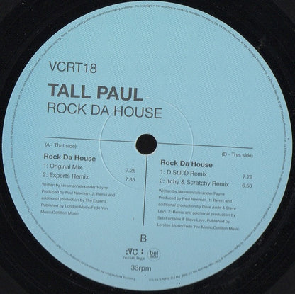 Tall Paul : Rock Da House (12")