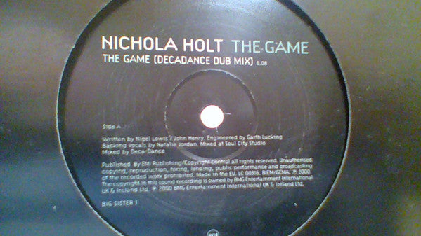 Nichola Holt : The Game (12", Single)