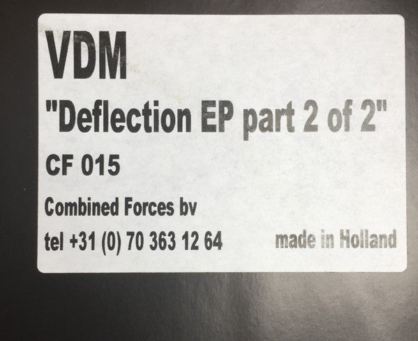 Vincent De Moor : Deflection EP Part 2 Of 2 (12", EP, W/Lbl)