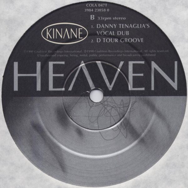 Kinane : Heaven (Danny Tenaglia Mixes) (12")