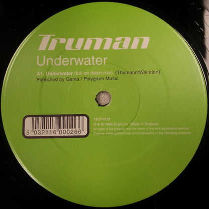 H. Truman : Underwater (12", Gre)