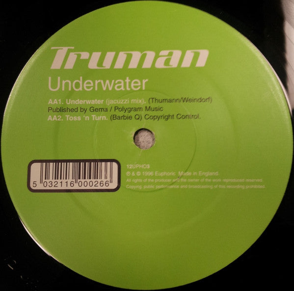 H. Truman : Underwater (12", Gre)