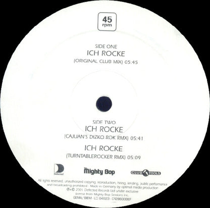 Bob Sinclar : Ich Rocke (Part One Of Two) (12", Maxi)