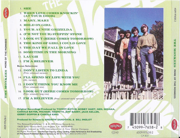 The Monkees : More Of The Monkees (CD, Album, RE, RM, RP)