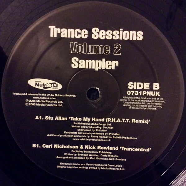 Stu Allan / Carl Nicholson & Nick Rowland : Trance Sessions Volume 2: Digitally Encoded, Sampler (12")