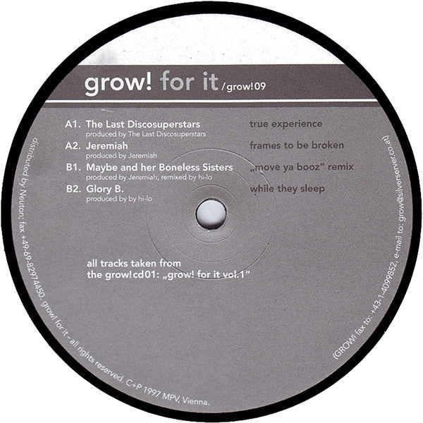 Various : Grow! For It (12")