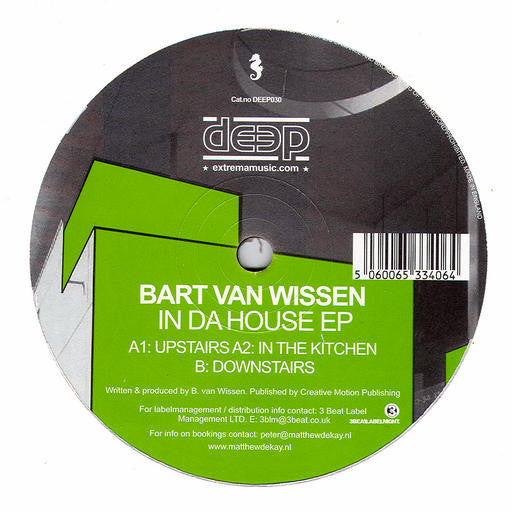 Bart Van Wissen : In Da House EP (12", EP)