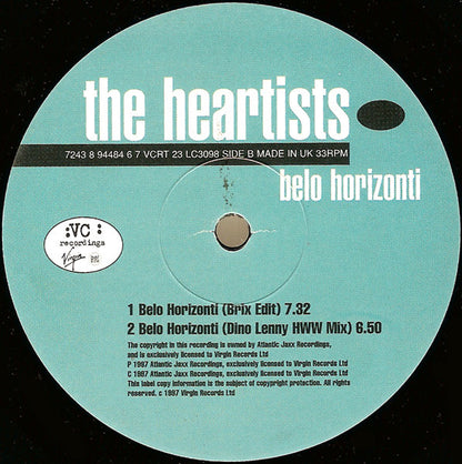 The Heartists : Belo Horizonti (12")