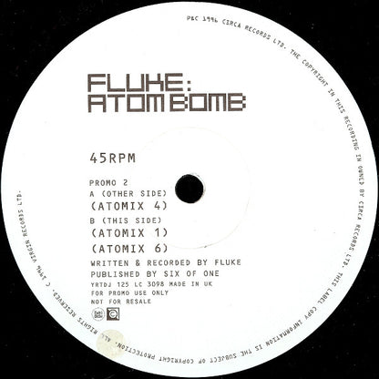 Fluke : Atom Bomb (2x12", Promo)