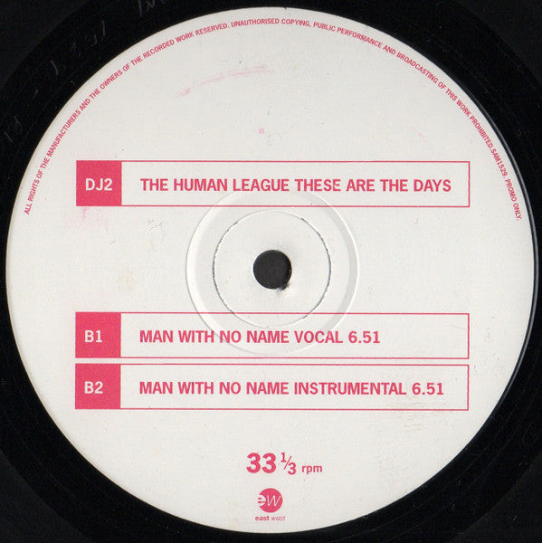 The Human League : These Are The Days (12", Promo, DJ2)