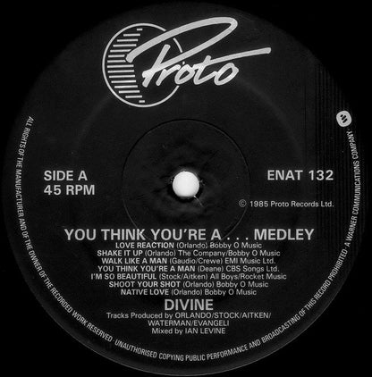 Divine : You Think You're A... Medley (12")