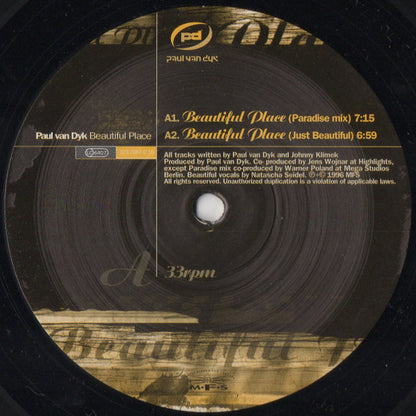 Paul van Dyk : Beautiful Place (12")