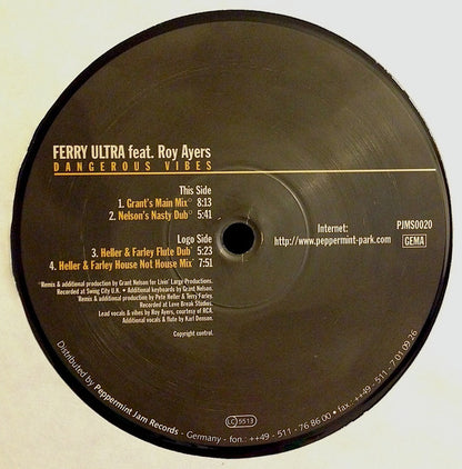 Ferry Ultra Feat. Roy Ayers : Dangerous Vibes (12")