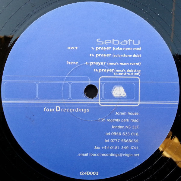 Sebatu : Prayer (12", Promo)