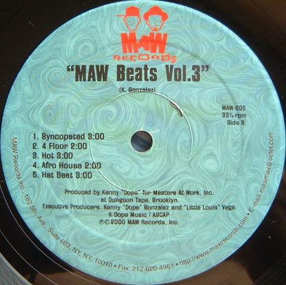 Masters At Work : Beats Vol. 3 (12")