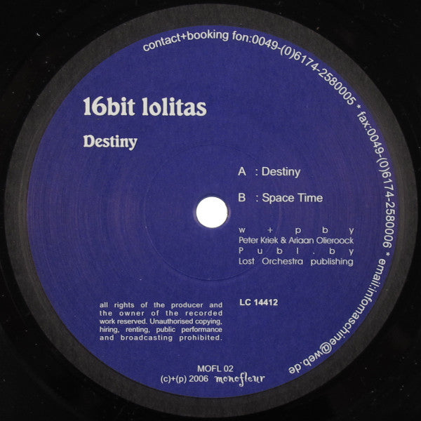 16Bit Lolitas* : Destiny (12")
