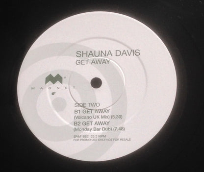 Shauna Davis : Get Away (12", Promo)
