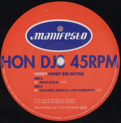 Hondy : Hondy (No Access) (12", Promo)