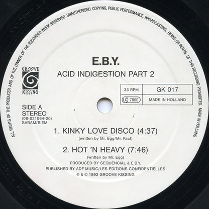 E.B.Y.* : Acid Indigestion Part 2 (12")