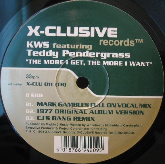 K.W.S. : The More I Get The More I Want (12")