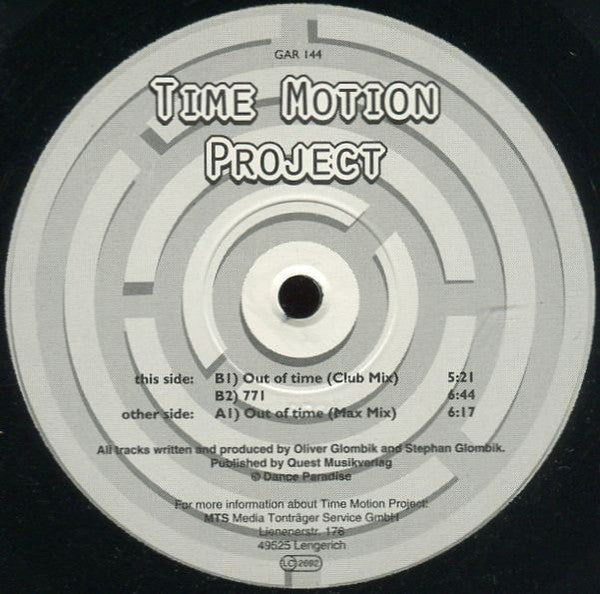 Time Motion Project : Out Of Time (12")