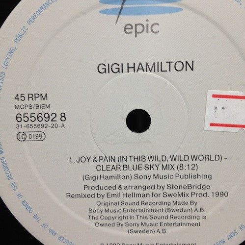 Gigi Hamilton : Joy & Pain  (In This Wild, Wild World) (12")