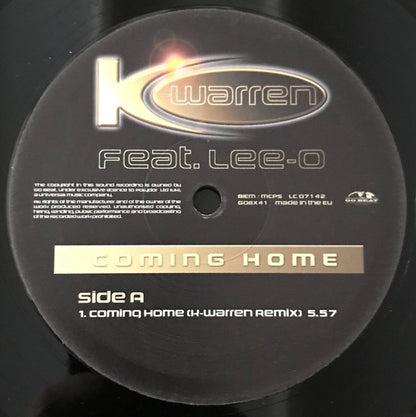 K-Warren Feat. Lee-O : Coming Home (12")