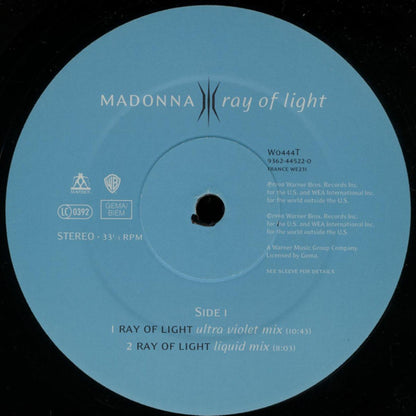 Madonna : Ray Of Light (12", Maxi)