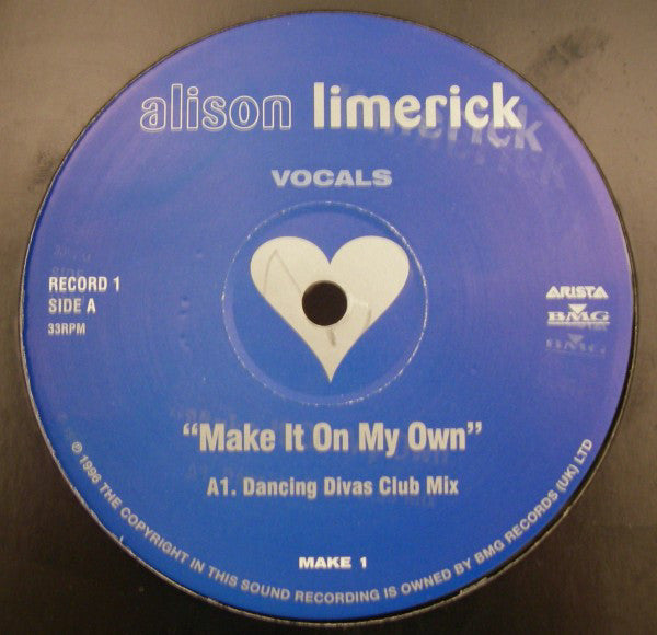 Alison Limerick : Make It On My Own (Vocals) (2x12", Promo)