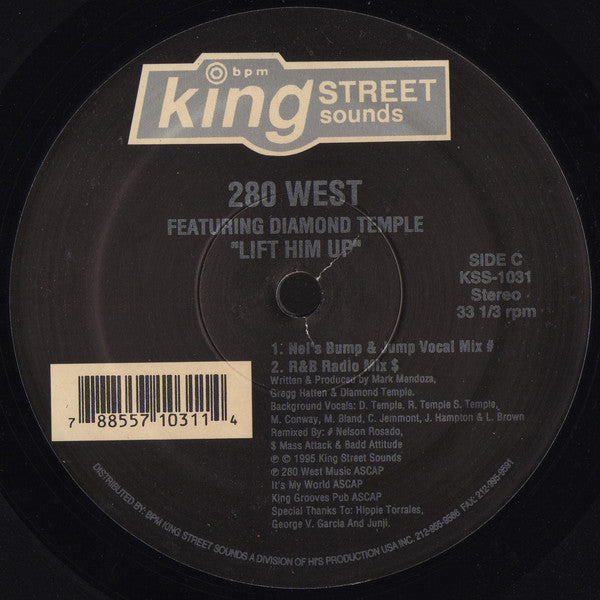 280 West Featuring Diamond Temple : Lift Him Up (2x12")
