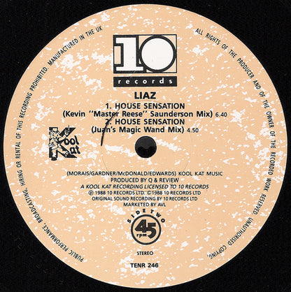 Liaz : House Sensation (Magic Juan's Remix) (12")