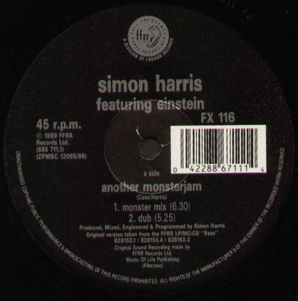 Simon Harris Featuring Einstein (2) : Another Monsterjam (12")