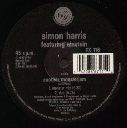 Simon Harris Featuring Einstein (2) : Another Monsterjam (12")