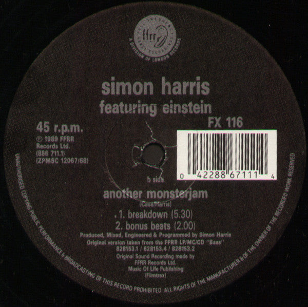 Simon Harris Featuring Einstein (2) : Another Monsterjam (12")