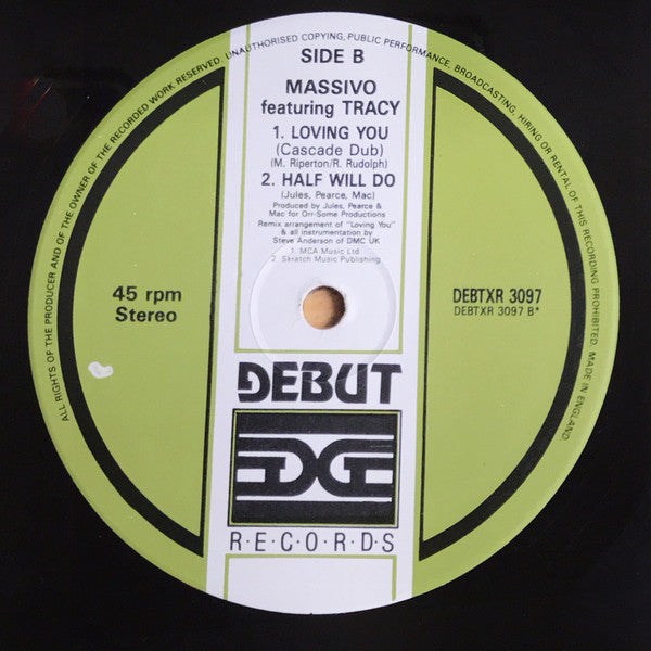 Massivo Featuring Tracy* : Loving You (Steve Anderson Remix) (12")