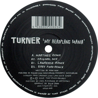 Turner : My Aeroplane Mania (12")