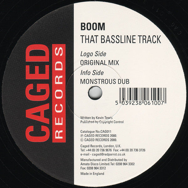 Boom : That Bassline Track (12")